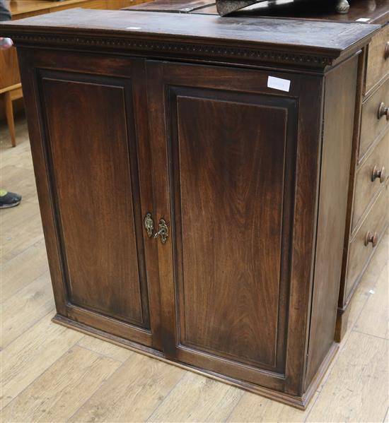 A George III mahogany side cabinet W.98cm